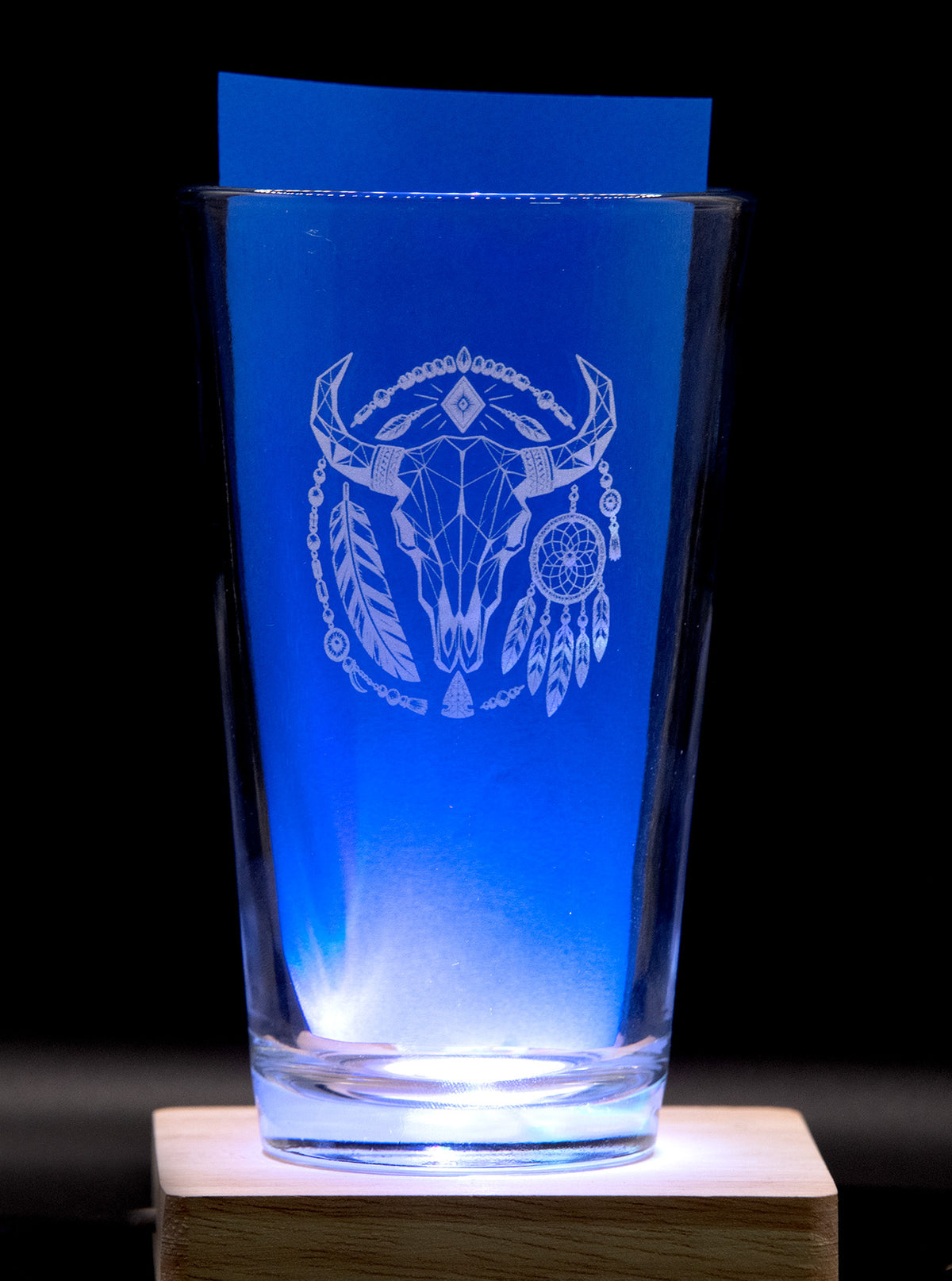 Beer Glass - Buffalo Skull