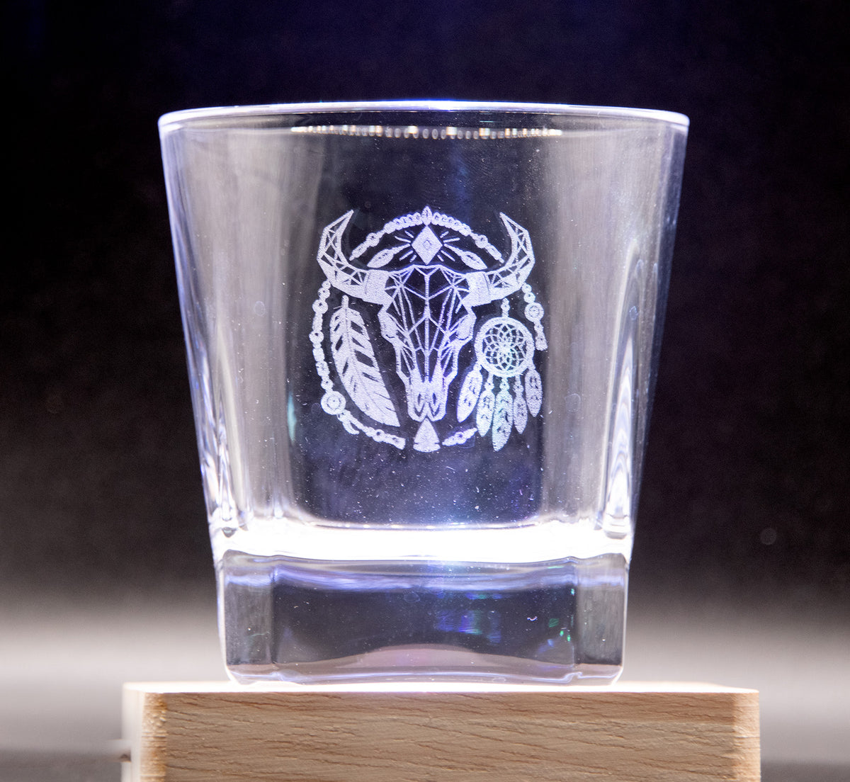 Rocks Glass - Buffalo Skull