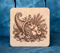 Square Cork Coasters - Cornucopia