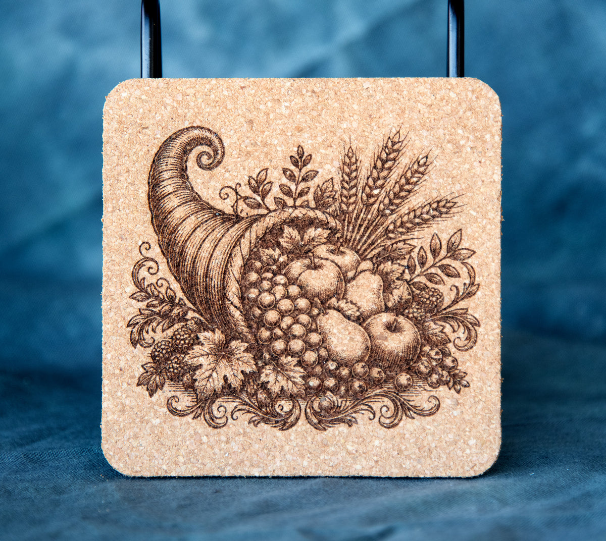 Square Cork Coasters - Cornucopia