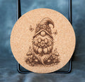 Round Cork Coasters - Gnome