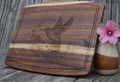 Acacia Cutting Board - Hummingbird & Flowers