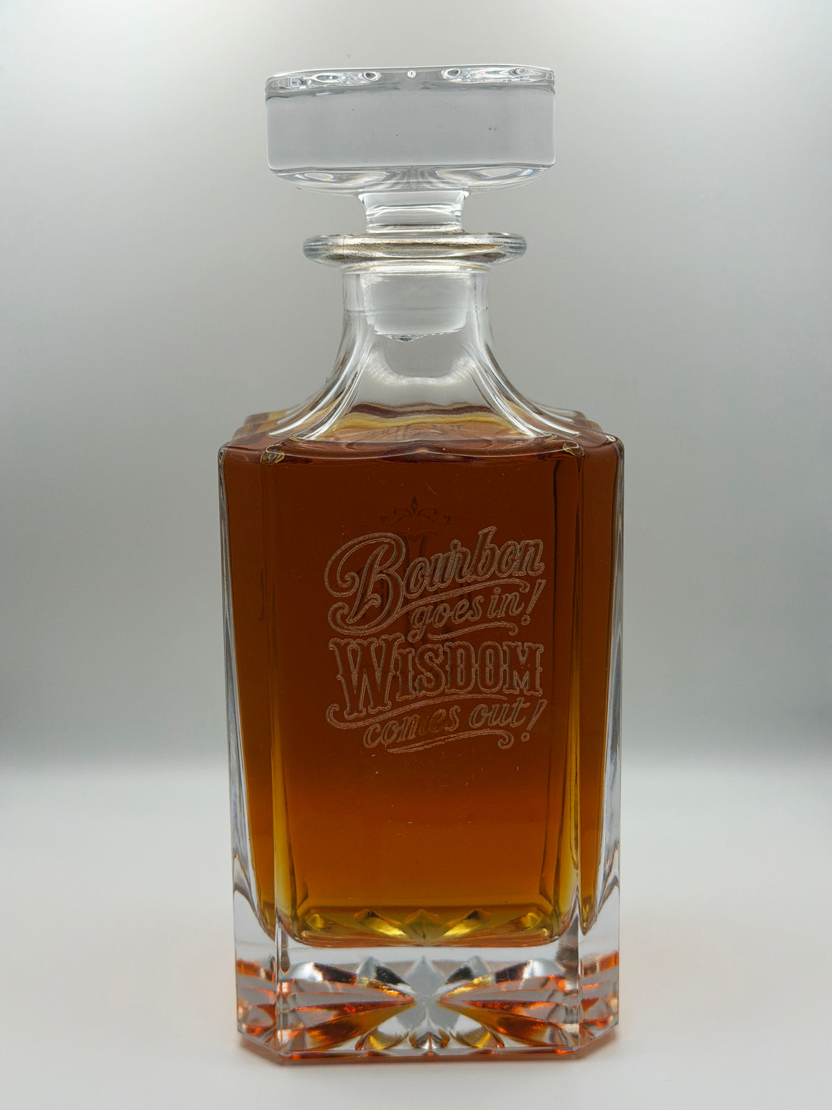 750 ML Rectangular Decanter - Wisdom