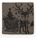 Square Slate Coasters - Rudolph