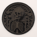 Round Slate Coasters - Skeleton